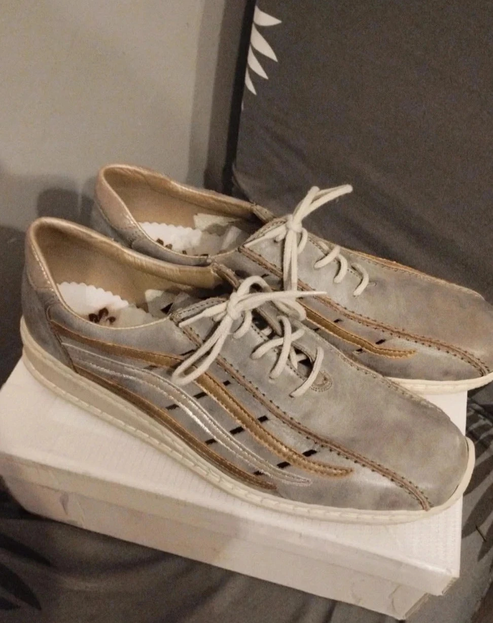 Chaussures femme argenté/doré Rieker P41